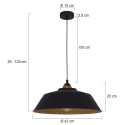 Mexlite Mexlite Pendant luminaire NOVÉ, 1 flame, black