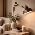 Mexlite wall luminaire NOVE 1 flame E27 IP20, bronze dimmable