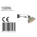 Mexlite wall luminaire NOVÉ rotatable, tiltable E27 IP20, green, black dimmable