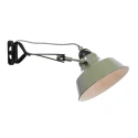 Mexlite wall luminaire NOVÉ rotatable, tiltable E27 IP20, green, black dimmable