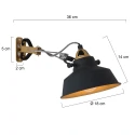 Mexlite Mexlite Wall luminaire NOVÉ, 1 flame, black