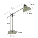 Mexlite table lamp NOVÉ rotatable, tiltable E27 IP20, green dimmable