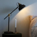 Lampe de table NOVÉ avec interrupteur, avec prise de courant, réglable E27 IP20