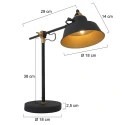 Lampe de table NOVÉ avec interrupteur, avec prise de courant, réglable E27 IP20