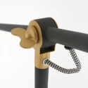 Mexlite Lampadaire NOVÉ avec interrupteur, avec prise de courant, réglable E27 IP20, noir mat 