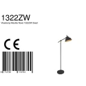 Mexlite Lampadaire NOVÉ avec interrupteur, avec prise de courant, réglable E27 IP20, noir mat 