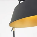 Mexlite Lampadaire NOVÉ avec interrupteur, avec prise de courant, réglable E27 IP20, noir mat 