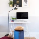 Mexlite Lampadaire NOVÉ avec interrupteur, avec prise de courant, réglable E27 IP20, noir mat 