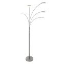 Lampadaire SYNNA 5 flammes, rotatif, avec bras flexible, direct / indirect, avec variateur à cordon IP20