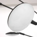 Mexlite Lampadaire SYNNA 5 flammes, rotatif, avec bras flexible, direct / indirect, avec variateur à cordon IP20, noir mat gradable
