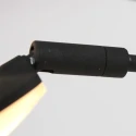 Mexlite Lampadaire SYNNA 5 flammes, rotatif, avec bras flexible, direct / indirect, avec variateur à cordon IP20, noir mat gradable