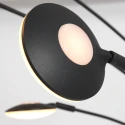 Mexlite Lampadaire SYNNA 5 flammes, rotatif, avec bras flexible, direct / indirect, avec variateur à cordon IP20, noir mat gradable