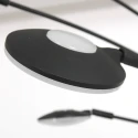 Mexlite Lampadaire SYNNA 5 flammes, rotatif, avec bras flexible, direct / indirect, avec variateur à cordon IP20, noir mat gradable