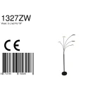 Mexlite Lampadaire SYNNA 5 flammes, rotatif, avec bras flexible, direct / indirect, avec variateur à cordon IP20, noir mat gradable