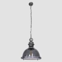 Steinhauer Steinhauer Pendant luminaire BIKKEL, 1 flame, glass, grey