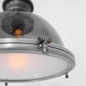 Steinhauer Steinhauer Pendant luminaire BIKKEL, 1 flame, glass, grey