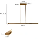 Steinhauer Steinhauer Pendant luminaire ZELENA LED, 3 flames, bronze