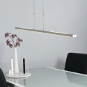 Steinhauer Steinhauer Pendant luminaire ZELENA LED, 3 flames, silver