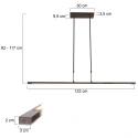 Steinhauer Steinhauer Pendant luminaire ZELENA LED, 3 flames, silver
