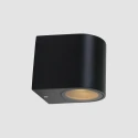 Steinhauer Luminaire mural d’extérieur LOGAN Bas, à 1 flamme, rond GU10 IP44, noir mat 