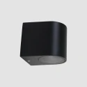 Steinhauer Luminaire mural d’extérieur LOGAN Bas, à 1 flamme, rond GU10 IP44, noir mat 