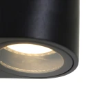 Steinhauer Luminaire mural d’extérieur LOGAN Bas, à 1 flamme, rond GU10 IP44, noir mat 