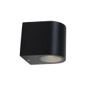 Steinhauer Luminaire mural d’extérieur LOGAN Bas, à 1 flamme, rond GU10 IP44, noir mat 