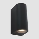 Steinhauer Steinhauer Outdoor wall luminaire LOGAN, 2 flames, GU10, round, black