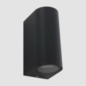 Steinhauer Steinhauer Outdoor wall luminaire LOGAN, 2 flames, GU10, round, black