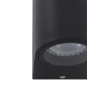 Steinhauer Steinhauer Outdoor wall luminaire LOGAN, 2 flames, GU10, round, black