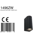 Steinhauer Steinhauer Outdoor wall luminaire LOGAN, 2 flames, GU10, round, black