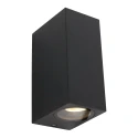 Steinhauer Steinhauer Outdoor wall luminaire LOGAN, 2 flames, GU10, round, black