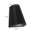 Steinhauer Steinhauer Outdoor wall luminaire LOGAN, 2 flames, GU10, oval, black