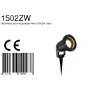 Steinhauer Lampe à piquet de terre NOVA à 1 flamme, avec prise de courant, réglable GU10 IP54, noir mat gradable