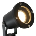 Steinhauer Lampe à piquet de terre NOVA à 1 flamme, avec prise de courant, réglable GU10 IP54, noir mat gradable
