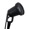 Steinhauer Lampe à piquet de terre NOVA à 1 flamme, avec prise de courant, réglable GU10 IP54, noir mat gradable