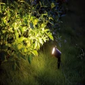 Steinhauer Lampe à piquet de terre NOVA à 1 flamme, avec prise de courant, réglable GU10 IP54, noir mat gradable