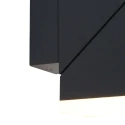 Steinhauer Steinhauer Outdoor wall luminaire JACK, 2 flames, LED, square, black