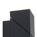 Steinhauer Steinhauer Outdoor wall luminaire JACK, 2 flames, LED, square, black