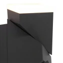 Steinhauer Steinhauer Outdoor wall luminaire JACK, 2 flames, LED, square, black