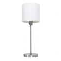 Lampe de table NOOR rond, avec interrupteur, avec abat-jour E27 IP20, acier brossé 