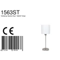 Mexlite Mexlite Table lamp NOOR, 1 flame, steel