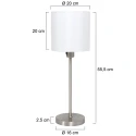 Mexlite Mexlite Table lamp NOOR, 1 flame, steel