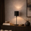 Lampe de table NOOR rond, avec interrupteur, avec abat-jour E27 IP20