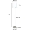 Mexlite Floor lamp NOOR, 1 flame, steel