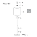 Mexlite Floor lamp NOOR, 1 flame, steel