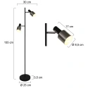 anne light & home AN Floor lamp FJORGARD, 2 flames, black