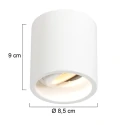 Steinhauer Downlight PÉLITE SPOT cylindrique, rigide, version pour montage en surface GU10 IP20, blanche gradable