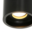 Steinhauer Downlight PÉLITE SPOT cylindrique, rigide, version pour montage en surface GU10 IP20, noir mat gradable