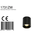 Steinhauer Downlight PÉLITE SPOT cylindrique, rigide, version pour montage en surface GU10 IP20, noir mat gradable